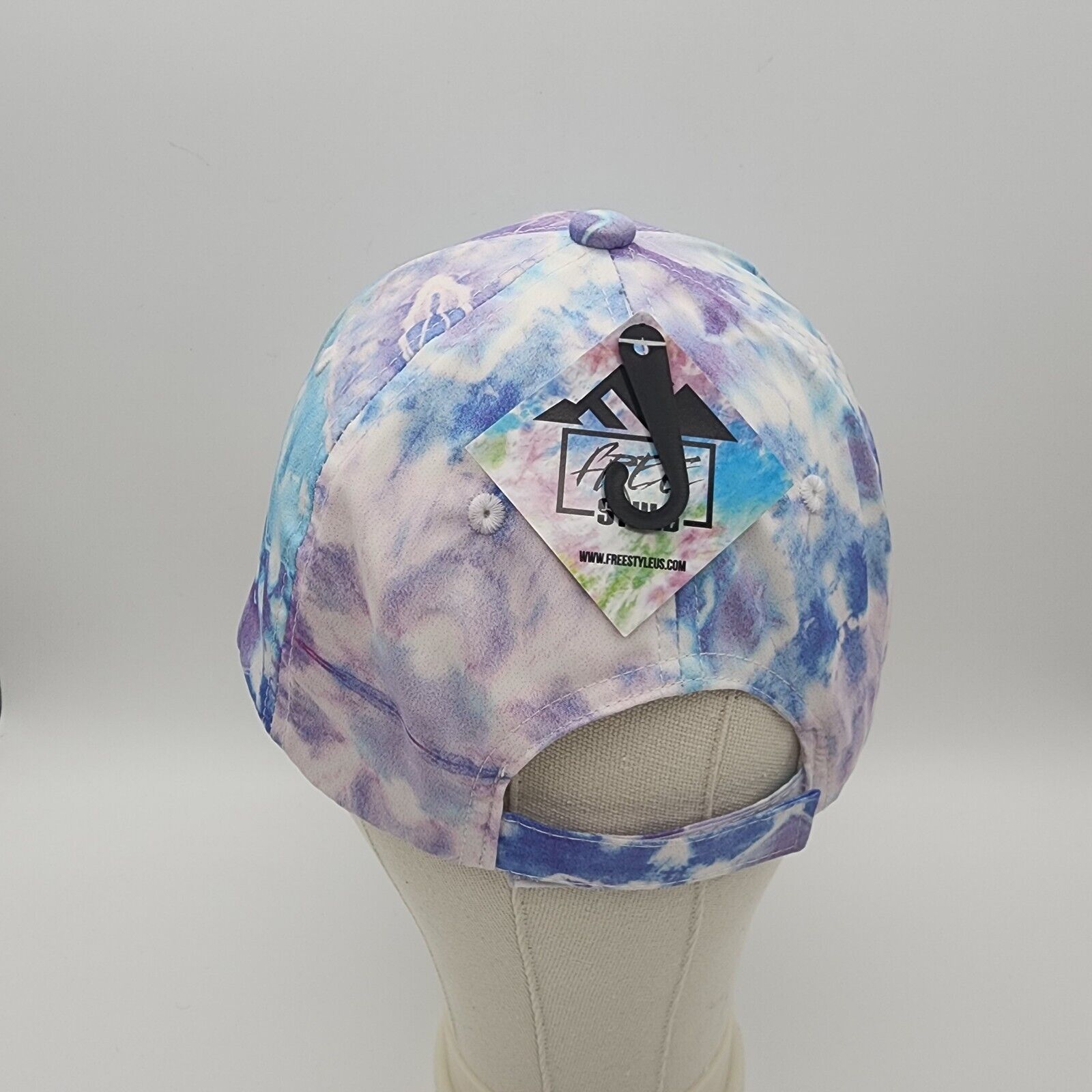 Topsail Island Womens Cap Hat Embroidered Sea Turtle Lavender Tie Dye Adjustable — image 4 of 8